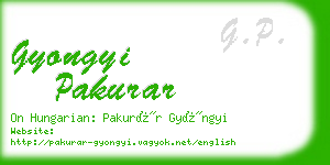 gyongyi pakurar business card